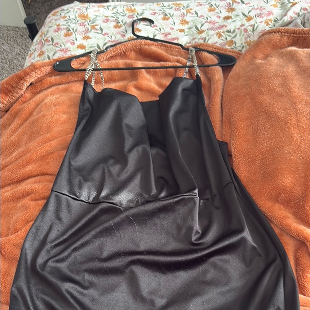 Rue21 Black Satin Midi Dress
